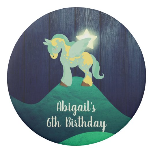 Personalized Cute Pegasus Horse Birthday Favor Eraser (Front)