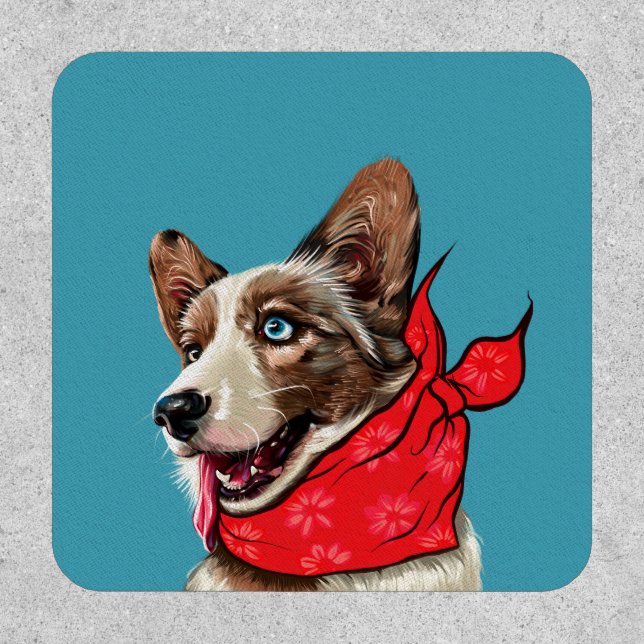 Personalized Cute Pembroke Welsh Corgi Patch (Front)