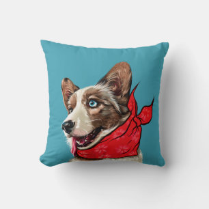 Personalized Cute Pembroke Welsh Corgi Throw Pillow