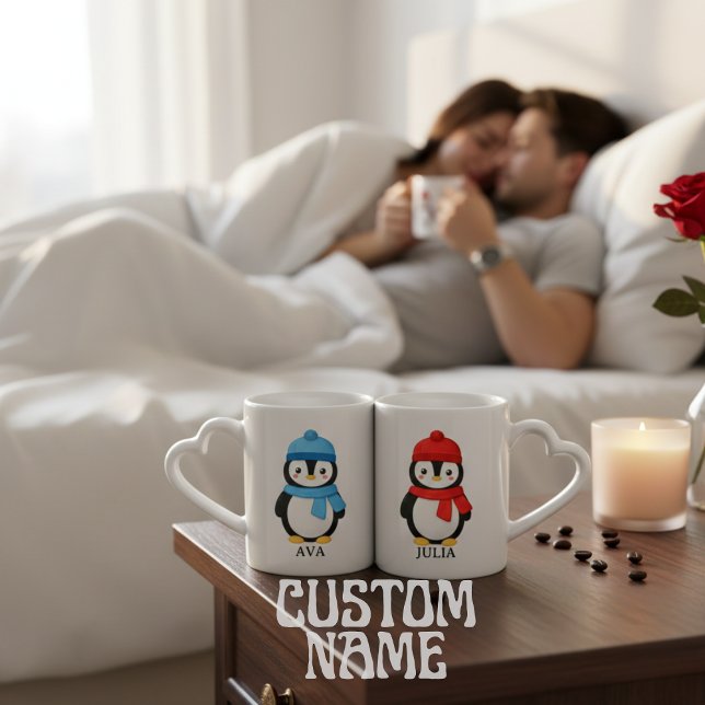 Personalized Cute Penguin Couple Mugs (Creator Uploaded)