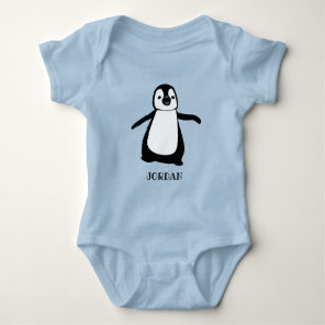 Personalized CUTE penguin illustration baby Bodysuit