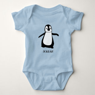 Personalized CUTE penguin illustration baby Bodysuit