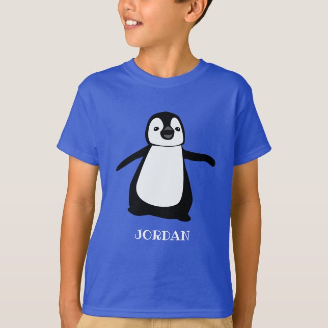 Personalized cute penguin illustration Boy T-Shirt (Front)