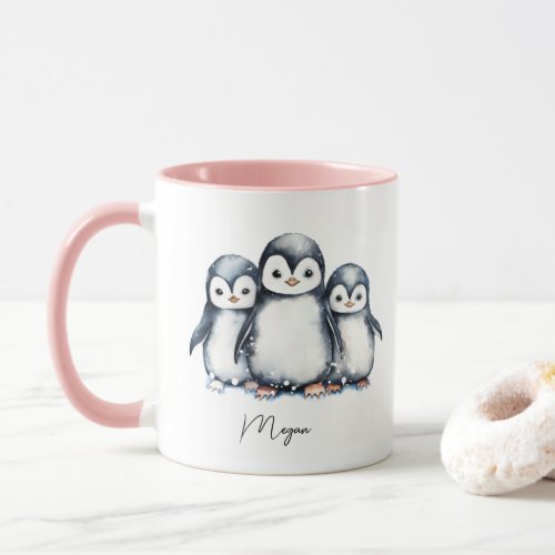 Personalized Cute Penguin Mug