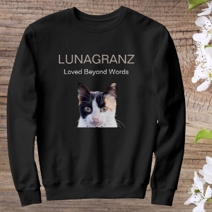Personalized Cute Pet Name Cat Photo Animal Lovers Sweatshirt