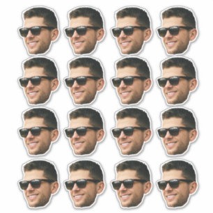 Personalized Cute Photo Face 16 Photos Sticker