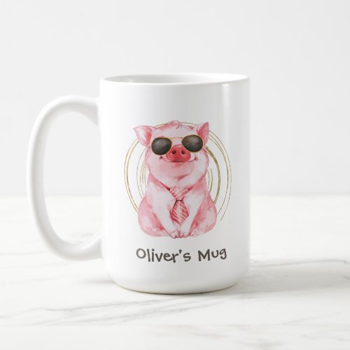 Personalized Cute Pig Coffee Mug