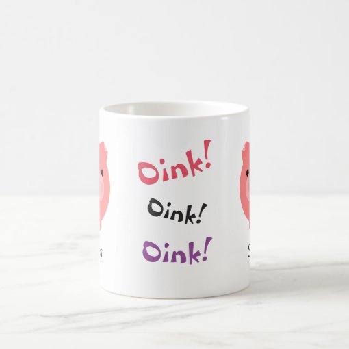 Personalized Cute Pig Cup | Zazzle
