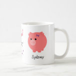 Personalized Cute Pig Cup<br><div class="desc">Personalize this cute cup with your child's name. Perfect for sipping hot chocolate.</div>