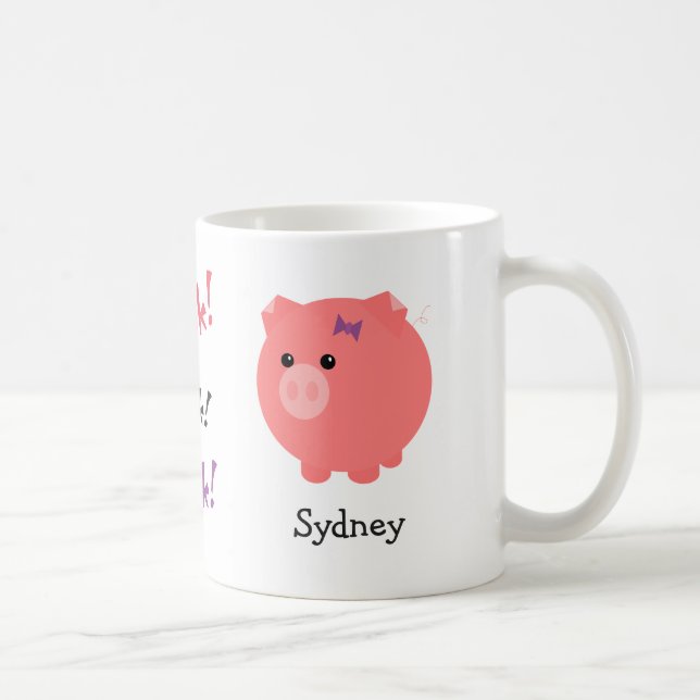 Personalized Cute Pig Cup (Right)
