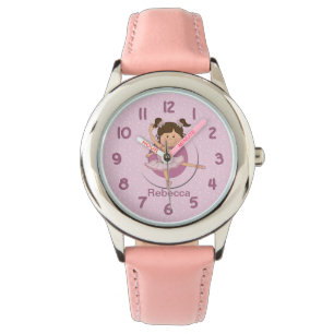 Personalized Cute Pink Ballerina Watch