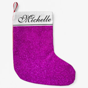 Personalized cute pink glitter Christmas stockings