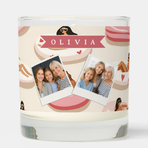 Personalized Cute Pink Pool Float Summer Aesthetic Scented Candle