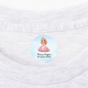 Personalized Cute Princess,Name,Phone number Kids' Labels