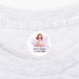 Personalized Cute Princess,Name,Phone number Kids' Labels
