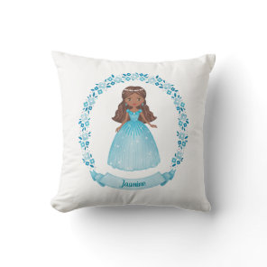 Personalized Cute Princess Throw Pillow