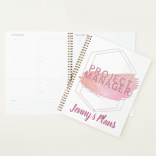 Personalized cute Project Manager geometric plan Planner