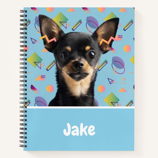 Personalized Cute Puppy Dog Pattern Notebook  (Front)