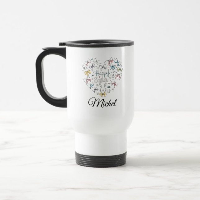 Personalized Cute Rabbit Bunny Coffee Mug (Left)