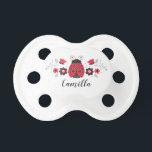 Personalized Cute Red Ladybug Pacifier<br><div class="desc">A cute red and black personalized ladybug pacifier. There's space to make it uniquely yours. Just click in the box and enter the name you want. This is a perfect gift for a newborn,  baby,  toddler,  mother to be,  baby shower gift,  new mom gift,  new granddaughter,  and more.</div>
