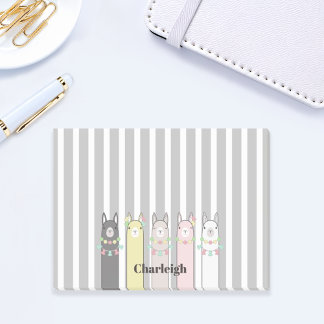 Personalized Cute Retro Colorful Llamas Post-it Notes