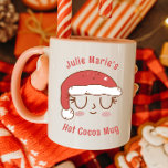 Personalized Cute Santa Hat Hot Cocoa Mug for Kids<br><div class="desc">Give this adorable mug as a gift!</div>