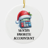 Personalized Cute Santa's Favorite Accountant