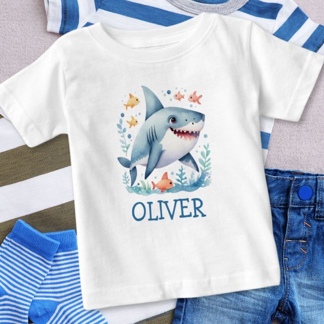 Personalized Cute Shark Baby T-Shirt (Creator Uploaded)