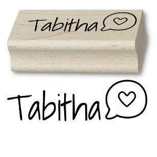 Personalized Cute Simple Speech Bubble Custom Name Rubber Stamp