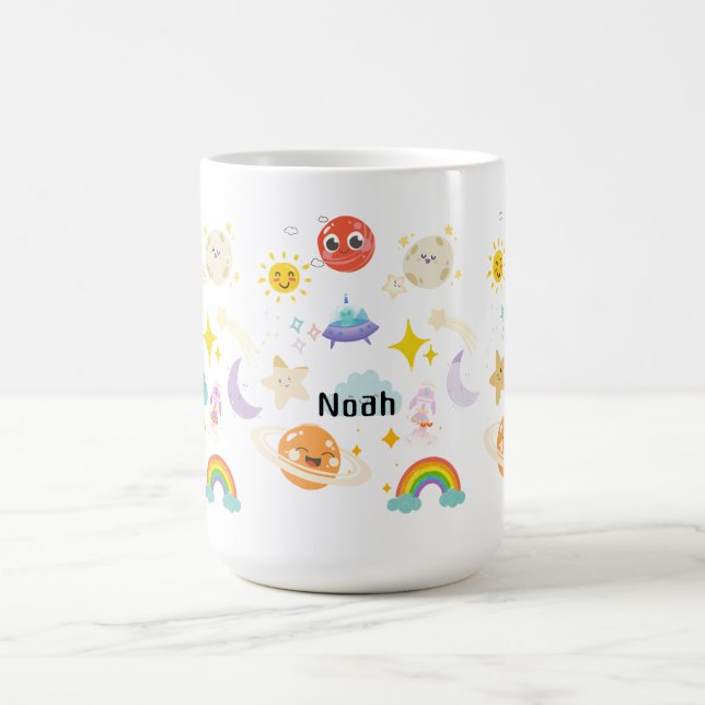 Personalized Cute Sky Solar Coffee Mug (Center)
