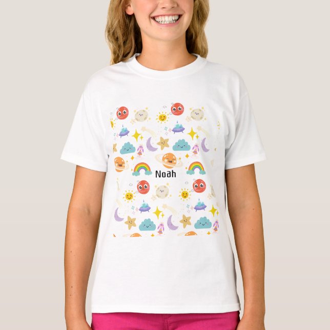 Personalized Cute Sky Solar T-Shirt (Front)