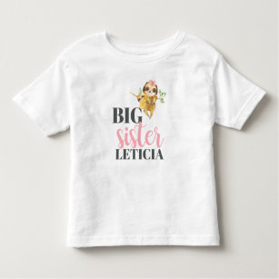 Personalized Cute Sloths Big Sister Baby or Toddler T-shirt