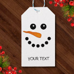 Personalized Cute Snowman Christmas holiday Gift Tags<br><div class="desc">Customizable cute snowman Christmas gift tags.</div>