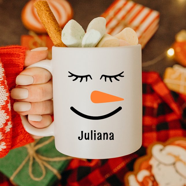 Personalized Cute Snowman Hot Cocoa Mug for Kids (Creator Uploaded)