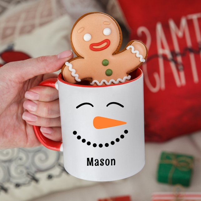 Personalized Cute Snowman Hot Cocoa Mug for Kids (Creator Uploaded)