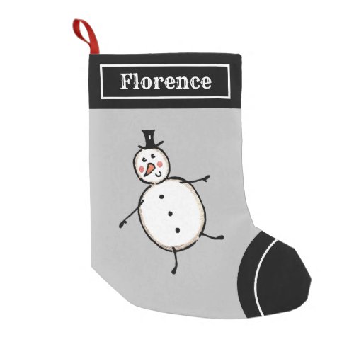 Personalized Cute Snowman Stocking