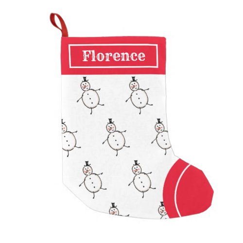 Personalized Cute Snowman Stocking