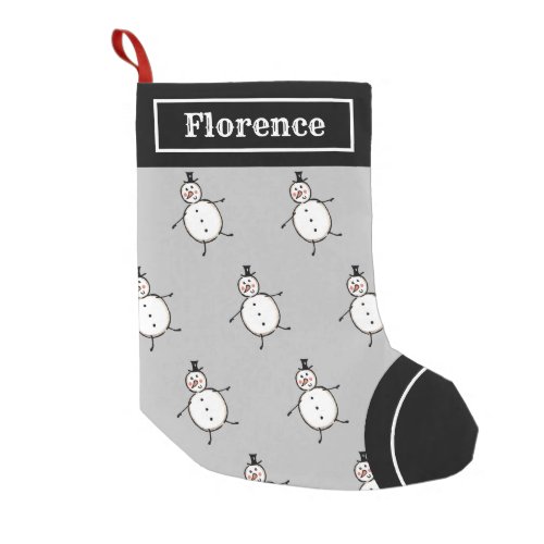 Personalized Cute Snowman Stocking