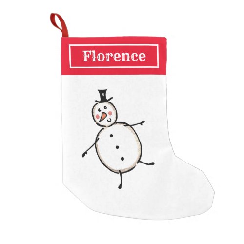 Personalized Cute Snowman Stocking