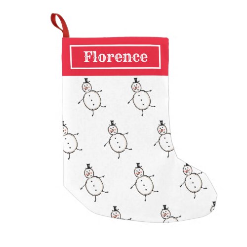 Personalized Cute Snowman Stocking