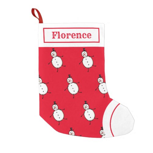 Personalized Cute Snowman Stocking