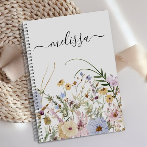 Personalized Cute Soft Spring Floral Journal 