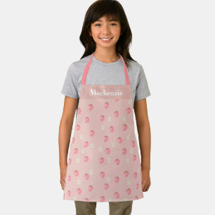 Personalized Cute Strawberry Berry Sweet Kids Apron