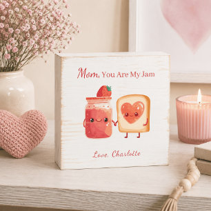 Personalized Cute Strawberry Jam Mothers Day Gift Wooden Box Sign
