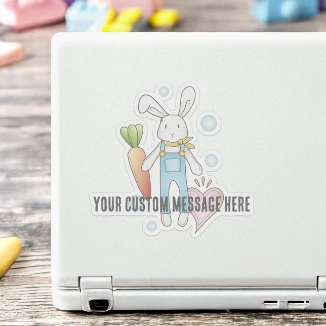 Personalized Cute Stuffed Animal Bunny Sticker (Creator Uploaded)