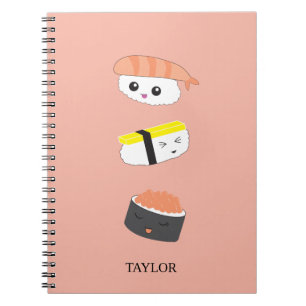 Personalized Cute sushi illustration Notebook