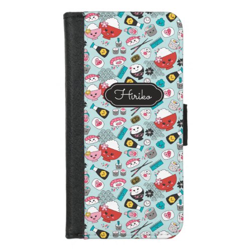 Personalized Cute Sushi iPhone 87 Wallet Case
