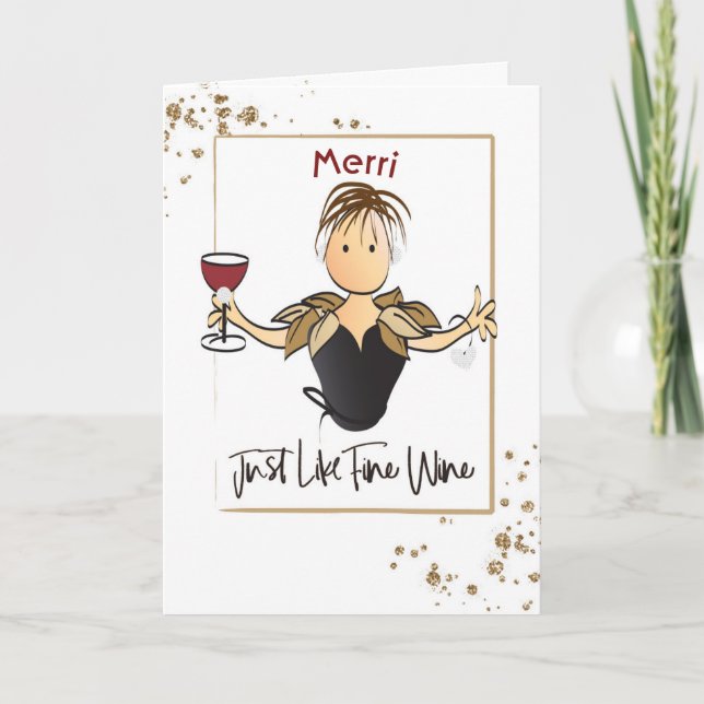 Personalized Cute Sweet Birthday Card for Her (Front)