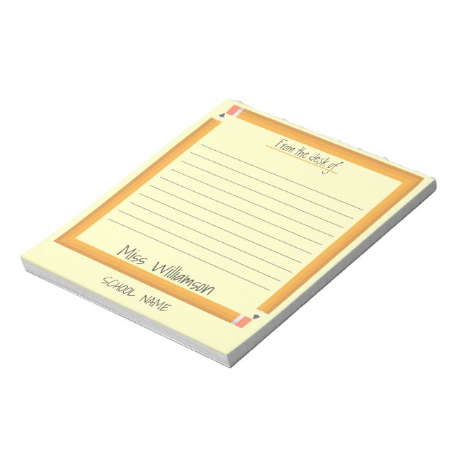 Personalized Cute Teacher Appreciation Gifts Notepad (Rotated)