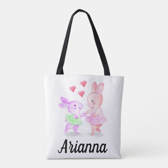 Personalized cute tote dance bag (Back)